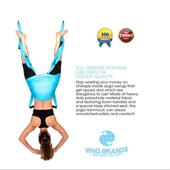 WNG Yoga Swing Aerial Yoga Inversion Sling, Pink - Picture 6 of 6